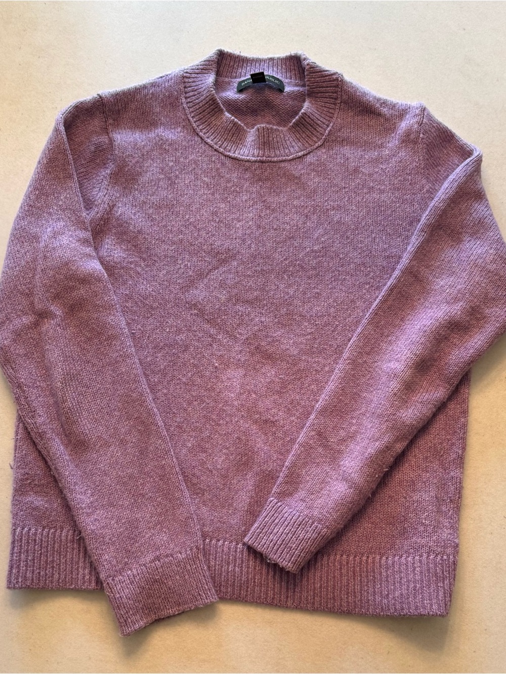 Banana Republic Mauve Crewneck Sweater Size S Cotton Blend